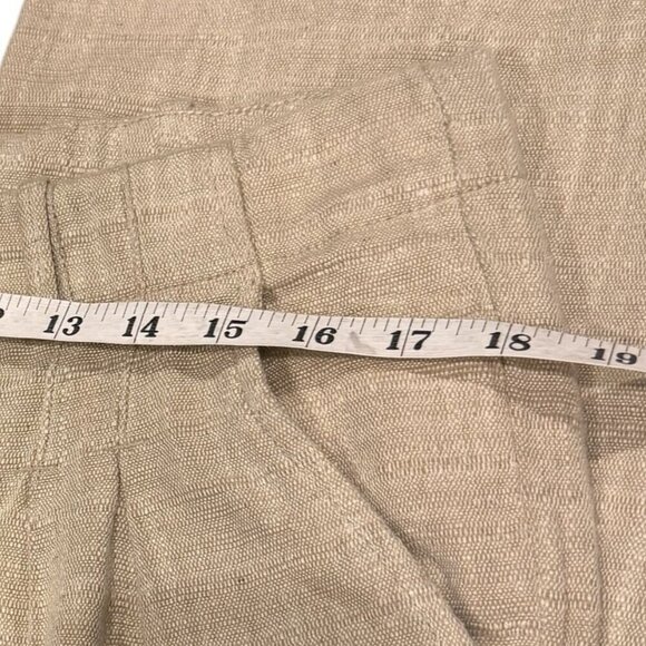 Urban Outfitters Womens Pleated Linen Blend Pants Size 12 Beige - Picture 6 of 12